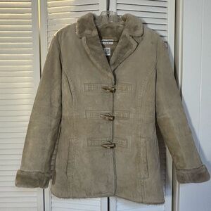 Covington Tan Teddy Jacket with Faux Fur Trim
